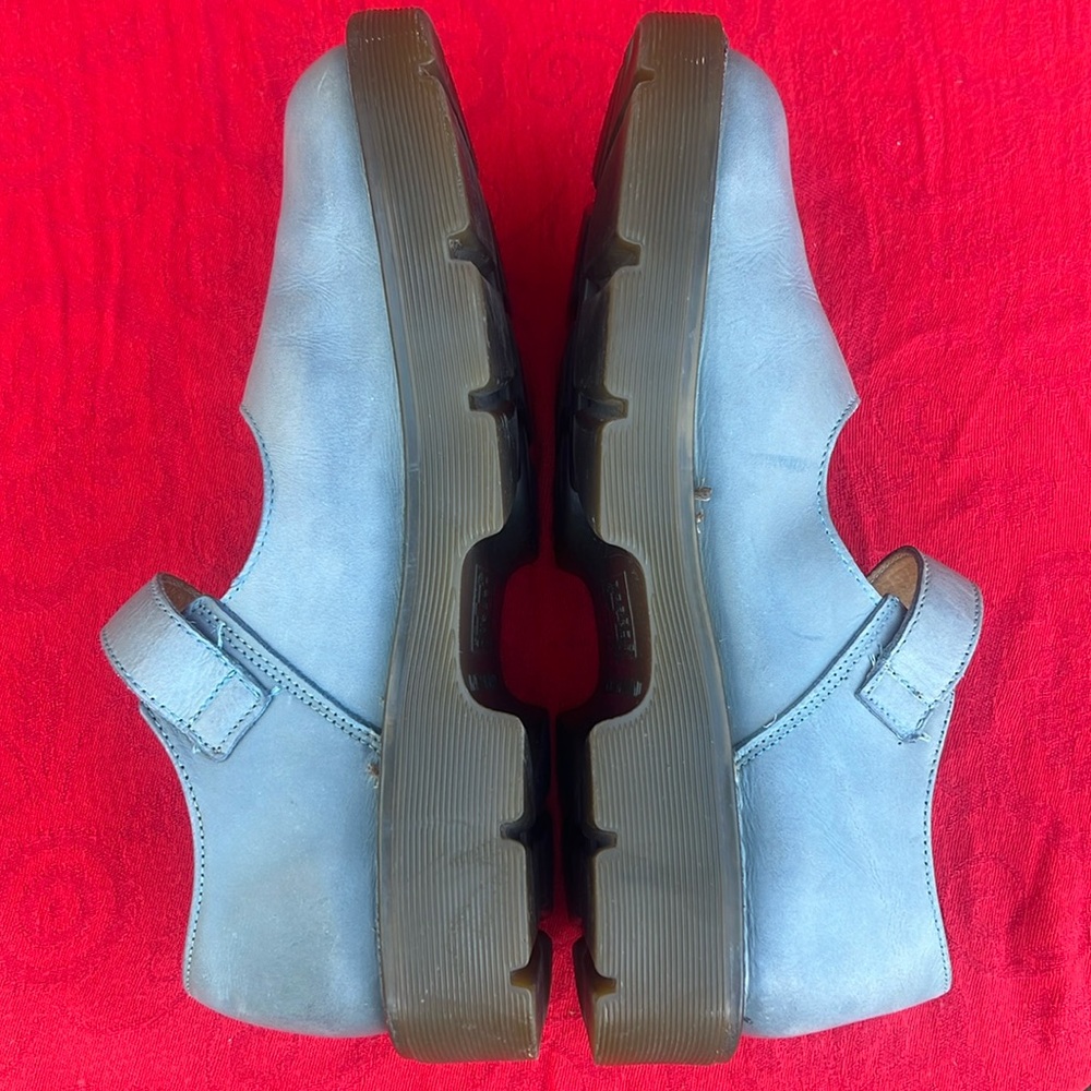 🏴 Blue Gray Vintage MIE Dr. Martens Chunky Mary Jane UK 7 EC❣️ - Picture 11 of 17